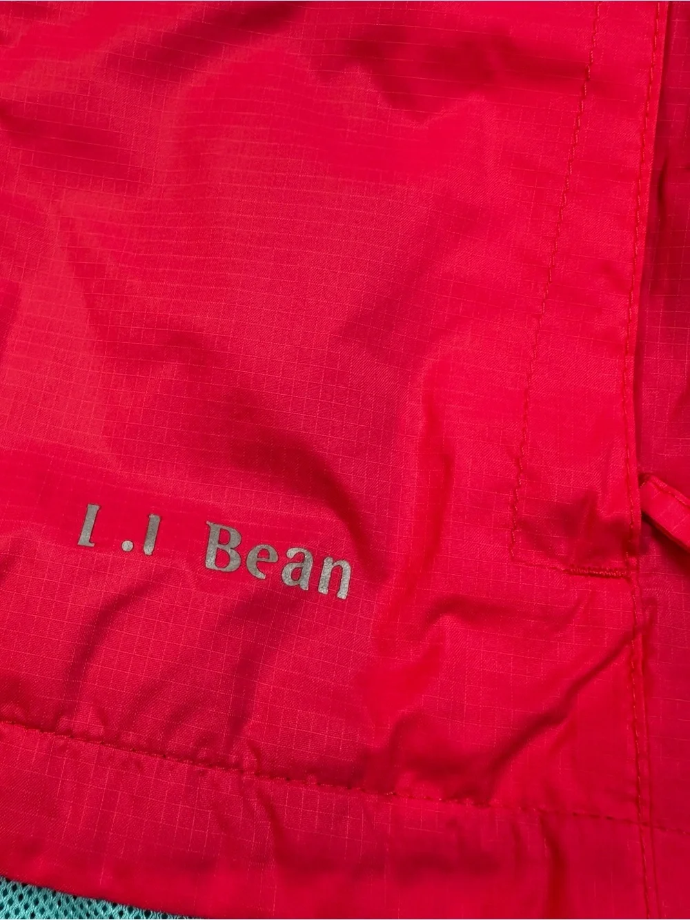 Girls LL Bean Salmon Pink Windbreaker Jacket size 5/6
